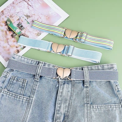 Luxury Soft Fabric Web Belt 3.5cm Width For Women 115cm
